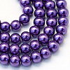 Baking Paint Glass Pearl Bead Strands X-HY-Q003-3mm-76-1