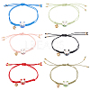 ANATTASOUL 6Pcs 6 Colors Bell Charm Bracelets Set BJEW-AN0001-74-1