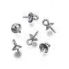 Non-Tarnish 304 Stainless Steel Cup Peg Bails Pendants STAS-S057-59A-P-1