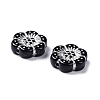 Black Opaque Acrylic Beads OACR-G016-32B-3