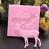 Christmas Reindeer/Stag Shape DIY Food Grade Silicone Molds X-AJEW-P046-08-1