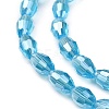 Electroplate Glass Beads Strands LS-GC6X9MMC20Y-AB-3