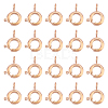 Unicraftale Ion Plating(IP) 20Pcs 304 Stainless Steel Smooth Surface Spring Ring Clasps STAS-UN0040-96RG-1