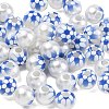 Sports Printed ABS Plastic Beads PL-CBA1C22-08-1