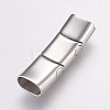 Tarnish Resistant 304 Stainless Steel Magnetic Clasps with Glue-in Ends STAS-F122-03P-2