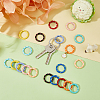 20Pcs 10 Colors Zinc Alloy Spring Gate Rings FIND-HY0002-97-5