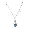 304 Stainless Steel Macrame Pouch Empty Stone Holder for Pendant Necklaces Making NJEW-JN04384-01-2