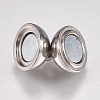 Tarnish Resistant 304 Stainless Steel Magnetic Clasps with Loops STAS-G173-05P-10mm-3