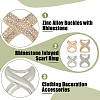 DICOSMETIC 8Pcs 8 Styles 8-shaped Zinc Alloy Buckles with Rhinestone Buckles FIND-DC0004-10-4