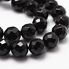 Natural Dyed & Heated Black Onyx Beads Strands X-G-D840-23-6mm-3