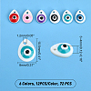 72Pcs 6 Colors Natural Freshwater Shell Charms SHEL-FH0001-15-4