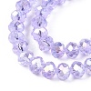 Electroplate Glass Beads Strands X-EGLA-A044-T8mm-B17-4
