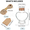 DIY Heart Shape Transparent Glass Bottles Kits AJEW-BC0006-04-2