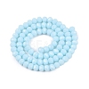 Opaque Solid Color Imitation Jade Glass Beads Strands LS-EGLA-A044-P6mm-D06-3