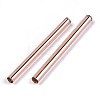 Electroplate Glass Bugle Beads X-SEED-S043-02A-03-4