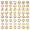 200Pcs 8 Styles Wood Buttons BUTT-TA0001-34-1