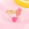 Brass Cuff Open Rings for Women KK-CBA17E5-03G-01-2