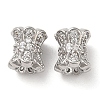 Brass Micro Pave Cubic Zirconia Beads KK-P239-34P-1