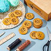 40Pcs Wood Buttons BUTT-OC0001-53A-5