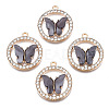 Alloy Rhinestone Pendants X1-PALLOY-S183-001A-RS-1