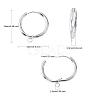 201 Stainless Steel Huggie Hoop Earring Findings STAS-P283-01I-S-3