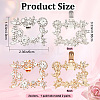 4Pcs 2 Colors Alloy Crystal Rhinestone Wedding Shoe Decorations FIND-CP0001-41B-2