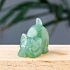 Natural Green Aventurine Carved Healing Cat Figurines PW-WG27692-01-1