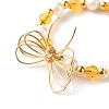 Imitate Austrian Crystal Bicone Glass Beaded Finger Rings RJEW-TA00003-01-2