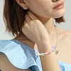 80Pcs 10 Colors Transparent Spray Paint Glass Beads GLAA-SC0003-33-6