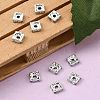 Brass Rhinestone Spacer Beads RSB072-02S-4