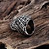 Punk Rock Style Men's 316L Surgical Stainless Steel Skull Rings RJEW-BB06628-11-3