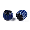 Handmade Lampwork Chevron Beads Strands X-LAMP-N023-003-01-2