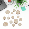 HOBBIESAY 50Pcs Unfinished Natural Poplar Wood Cabochons WOOD-HY0001-02-5