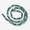 Electroplate Transparent Glass Beads Strands EGLA-A034-T6mm-M15-2