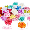 36Pcs 12 Colors Silk Rose Flower AJEW-GF0007-01-2