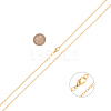Brass Cable Chains Necklace Making MAK-PH0002-08-2