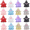 32Pcs 8 Styles Rack Plating & Spray Painted Alloy Enamel Pendants FIND-SC0010-20-1