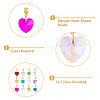 24Pcs 12 Colors Faceted Glass European Dangle Charms PALLOY-AB00176-4