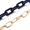 Acrylic & Aluminum Paperclip Chain Necklaces NJEW-JN02953-03-3