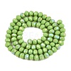 Electroplate Opaque Solid Color Glass Beads Strands EGLA-A044-P6mm-L30-2