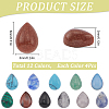 48Pcs 12 Styles Natural & Synthetic Mixed Gemstone Cabochons G-SC0003-09-2