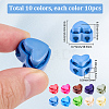 100Pcs 10 Colors Plastic Cord Locks FIND-SP0005-12-2