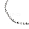 Non-Tarnish 304 Stainless Steel Ball Chain Necklace NJEW-D045-03P-2