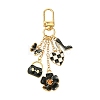 Flower/Bag/Heart Alloy Enamel Pendant Decoration HJEW-FS00025-01-1