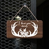 Natural Wood Hanging Wall Decorations HJEW-WH0015-005-3