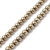 Electroplate Synthetic Magnetic Hematite Beads Strands G-E602-01E-1