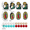 36Pcs 6 Style Food Grade Eco-Friendly Silicone Focal Beads SIL-CA0002-05-2