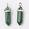 Dyed Synthetic Malachite Pointed Pendants G-F295-03D-4