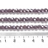 Electroplate Opaque Glass Beads Strands X-EGLA-A035-P4mm-A11-4