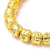 Electroplated Natural Lava Rock Beads Strands G-G984-10-4
